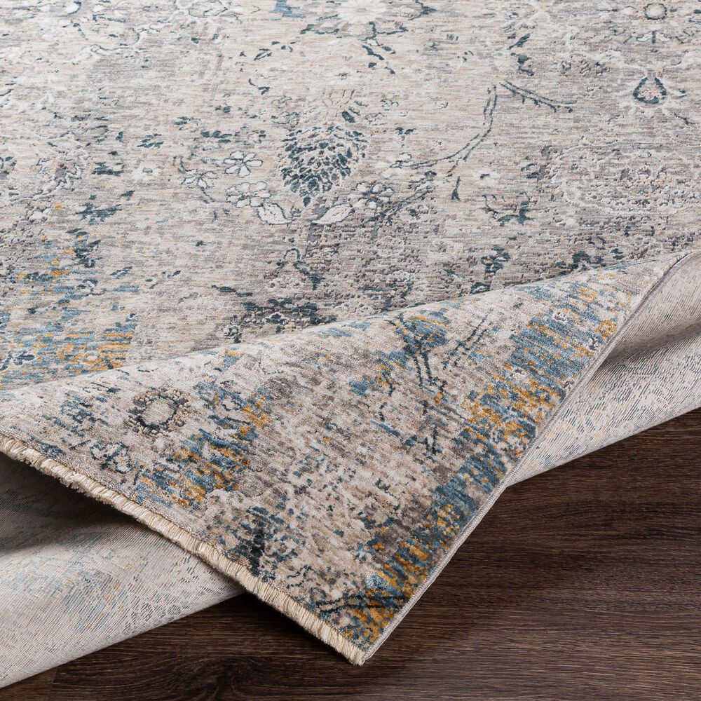 Surya Cardiff CDF-2300 Light Gray, Charcoal, Light Beige, Tan and Dark Blue 6'7" x 9'6" Area Rug, , large