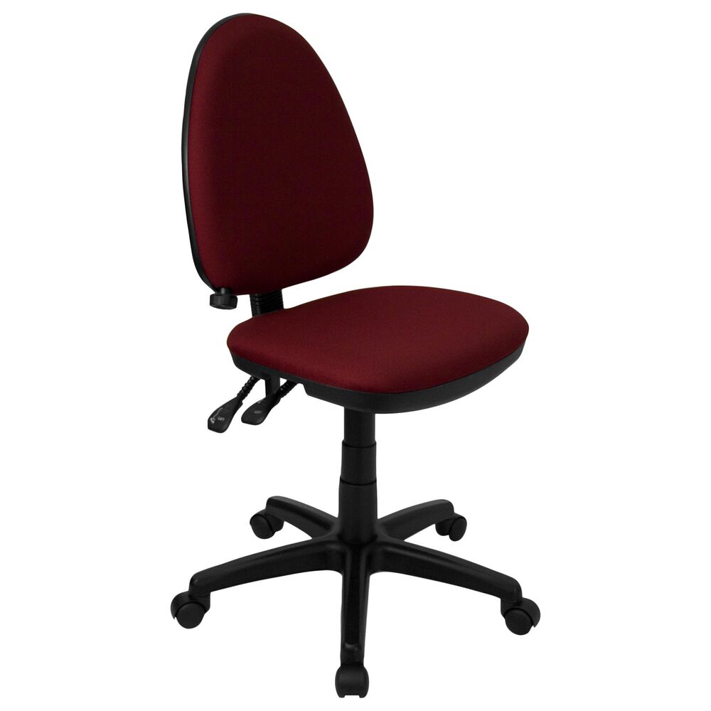Flash Furniture Swivel Task Chair in Burgundy, , large