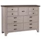 Viceray Collections Bungalow Home 9 Drawer Dresser in Dover Grey and Folkstone, , large
