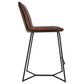Home Trends & Design Essex Morgan Counter Stool with Chestnut Cushion in Black, , large
