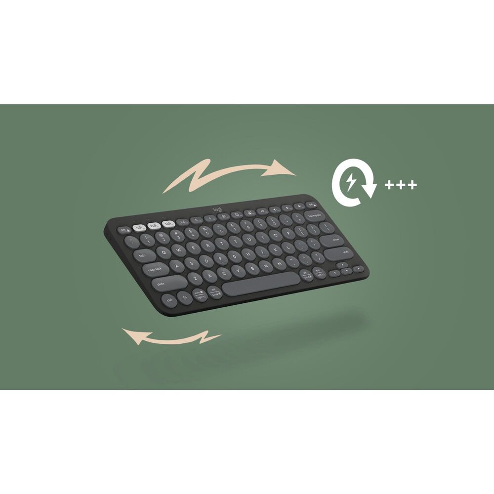 Logitech Pebble Keys 2 K380s Bluetooth Keyboard in Tonal Graphite, , large
