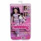 Barbie Twinning Looks Fashion Doll with Pet Dog and Accessories in Purple, , large