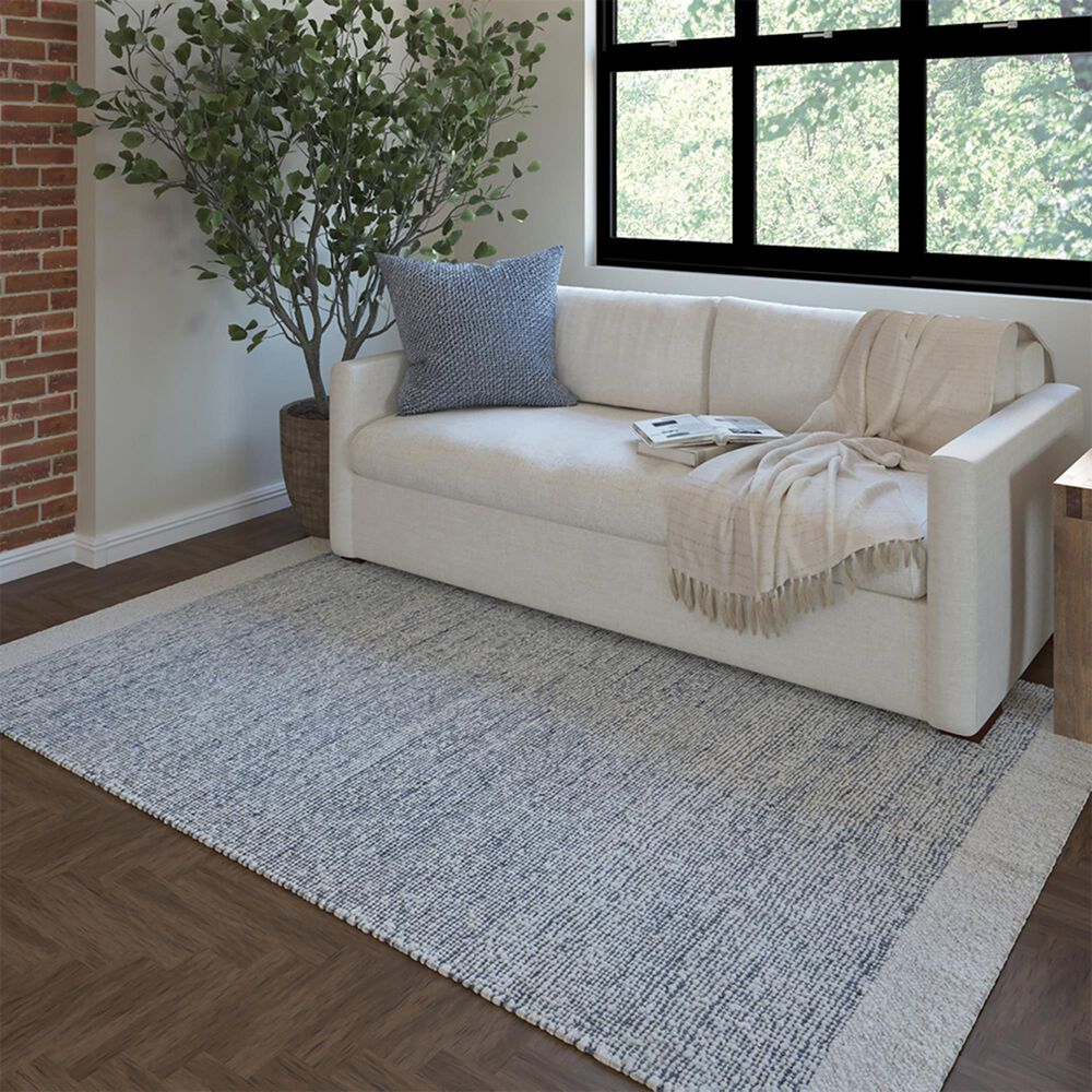 L&amp;R Resources Savanna Blue and Ivory 5&#39;9&quot; x 8&#39;9&quot; Area Rug, , large