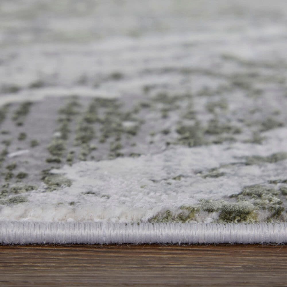 Feizy Cadiz 39N6F Green and Ivory 4'10" x 7'10" Area Rug, , large