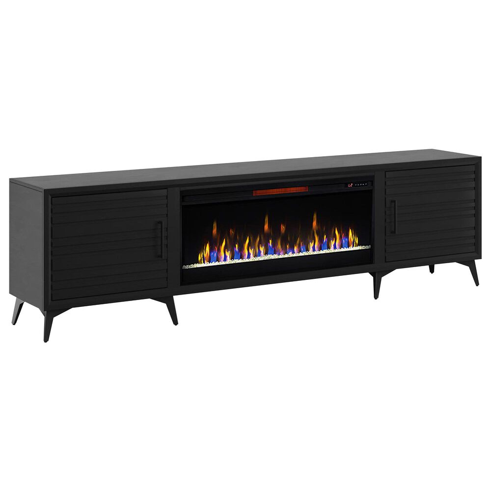 Endress International Malibu 95" Fireplace TV Stand in Moody Black, , large