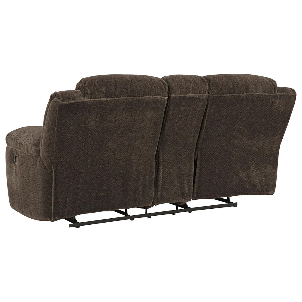 Ashley Frohn Manual Reclining Loveseat in Chocolate, , large