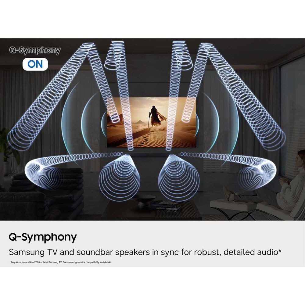 Samsung 85" Class R95H Series Micro RGB 4K UHD Vision AI - Smart Tizen TV with Q-Series 11.1.4 Channel Soundbar System in Black and Titan Black, , large