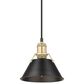 Golden Lighting Orwell 1-Light Small Pendant with Matte Black Shade in Brushed Champagne Bronze, , large
