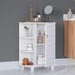 RiverRidge Home Brookfield 1-Door Floor Cabinet with Side Shelves in White, , large