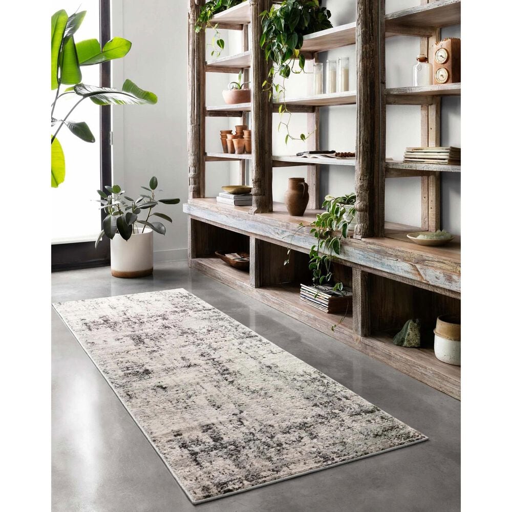 Loloi II Alchemy ALC-04 2&#39;8&quot; x 13&#39; Silver and Graphite Runner, , large