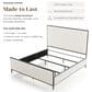 Furniture of America Lalia Queen Upholstered Panel Bed with Padded Headboard in Matte Grey, , large