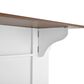 HOMLUX 54" Mobile Kitchen Island with Glass Door Storage in Walnut and White, , large