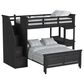 Mayberry Hill Hampton Twin Over Full Bunk Loft Bed with Staircase and Desk in Charcoal, , large