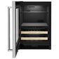 KitchenAid 24" Beverage Center with Left Hinge, Wood-Front Racks in Black and Stainless Steel, , large