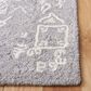 Safavieh Micro-Loop Southwestern 2"3" x 9" Ivory and Grey Runner, , large