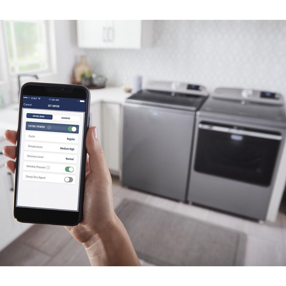Maytag 7.4 Cu. Ft. Front Load Electric Dryer with WiFi in Metallic Slate, , large