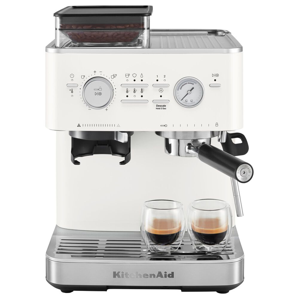 KitchenAid Semi Automatic Espresso Machine in Porcelain White, , large