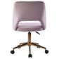 Impressions Vanity Maya Swivel Vanity Chair with Pink Cushion in Gold, , large