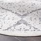 Safavieh Cabana CBN660A 6"7" Round Ivory and Grey Indoor/Outdoor Area Performance Rug, , large
