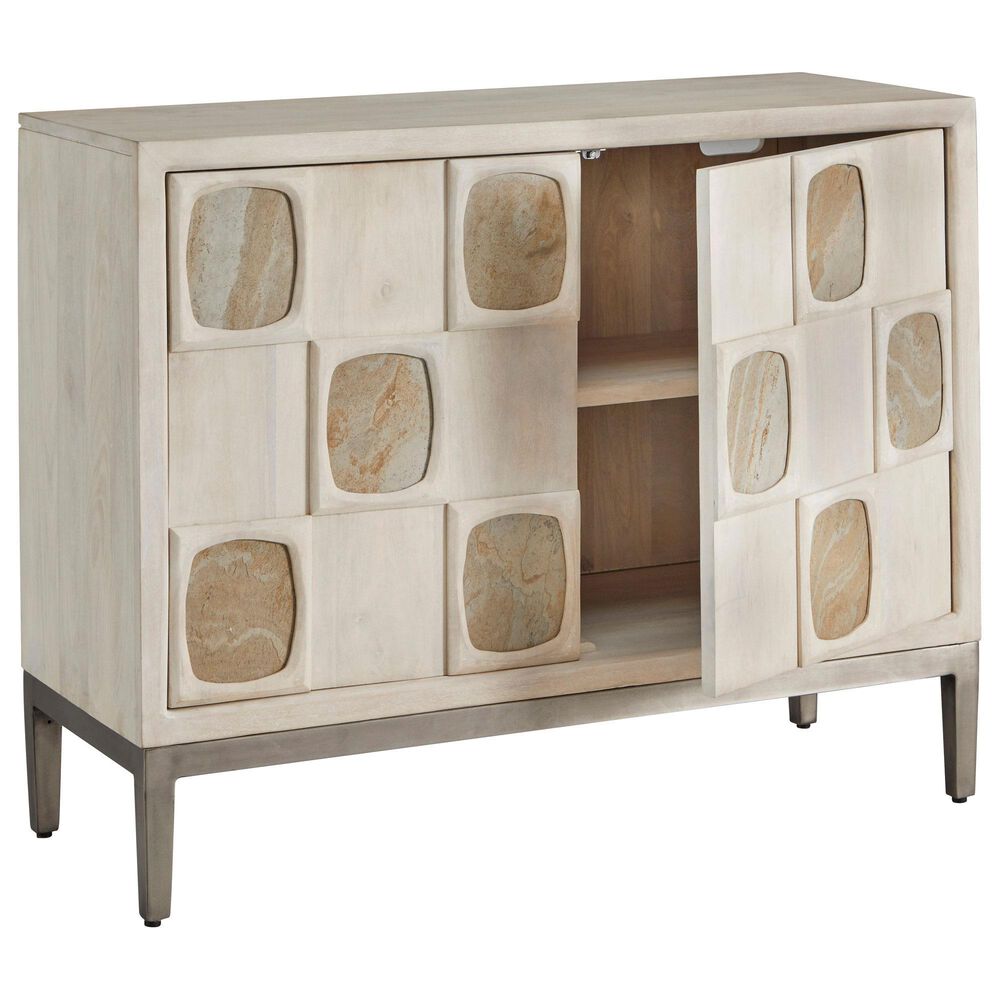 Chapel Hill Bar and Game Room 2-Door Contemporary Bar Cabinet in Stone, , large