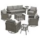 HOMLUX 8-Piece Outdoor Patio Furniture Set in Dark Grey, , large