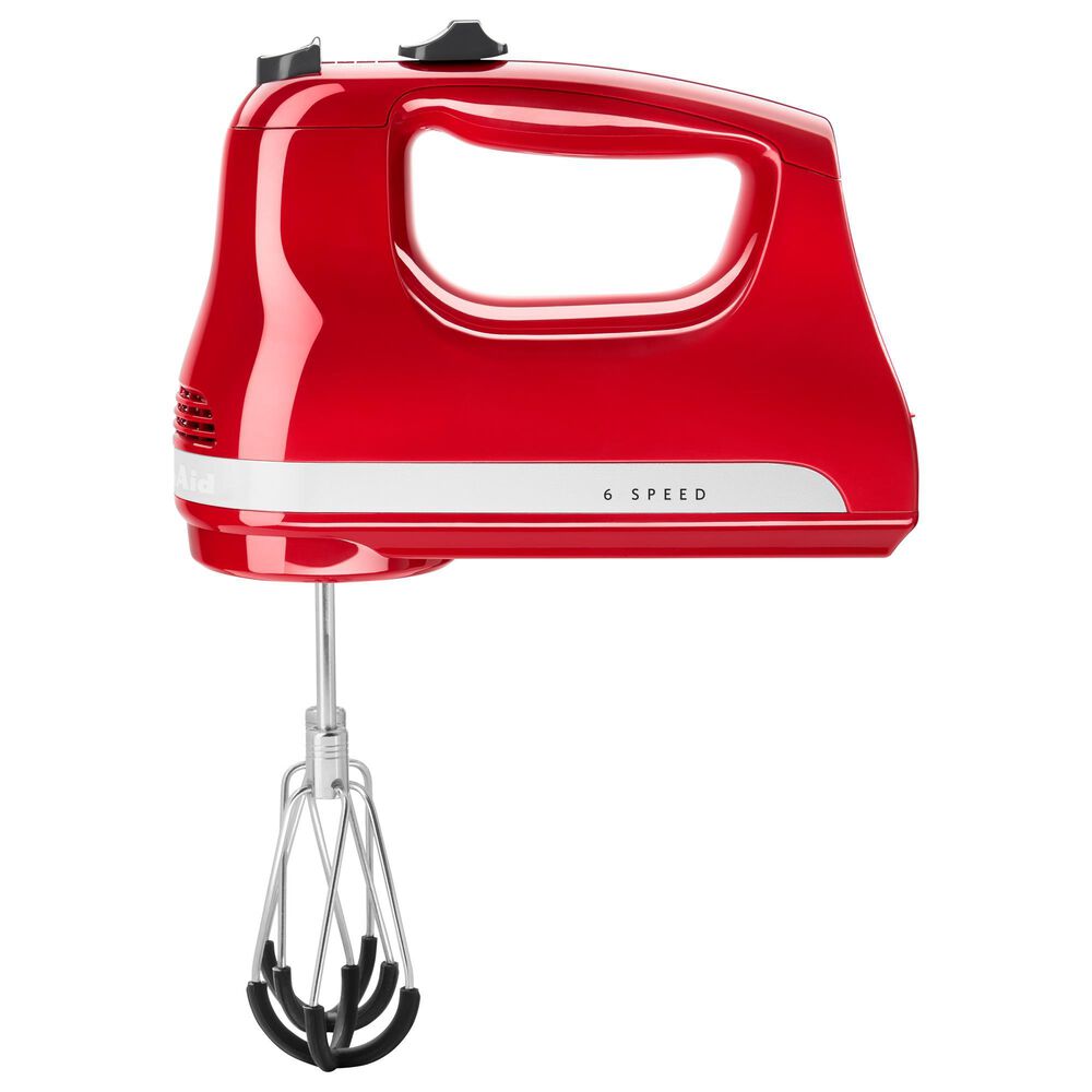 6 Speed Hand Mixer with Flex Edge Beaters Empire Red KHM6118ER