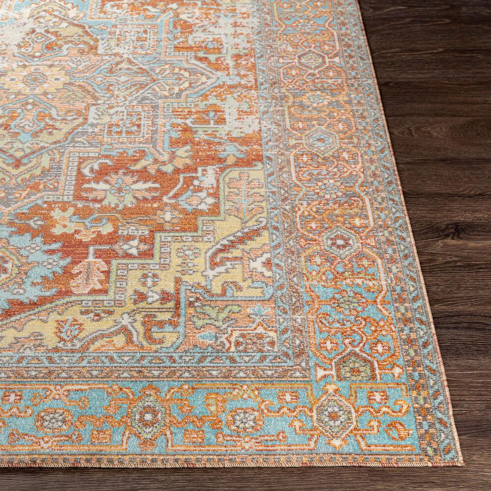 Surya Bodrum 5&#39;3&quot; x 7&#39;3&quot; Ivory, Orange, Saffron, Gray, Camel and Blue Area Rug, , large