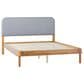 Walker Edison Annette Queen Platform Bed in English Oak, , large