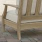 Ashley Clare View Lounge Chair with Beige Cushion in Antique Teak, , large