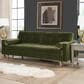 Jennifer Taylor Home Nicholas Stationary Sofa in Olive Green Velvet, , large