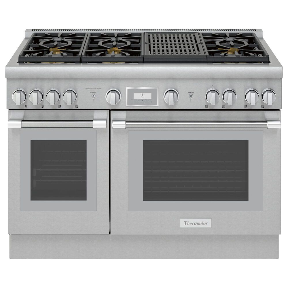 Thermador 48" Pro Harmony Dual Fuel Range with 6 Burners in Stainless Steel, , large