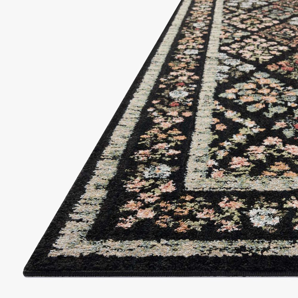 Rifle Paper Co Laurel Parquet 2&#39;8&quot; x 10&#39; Black Runner, , large