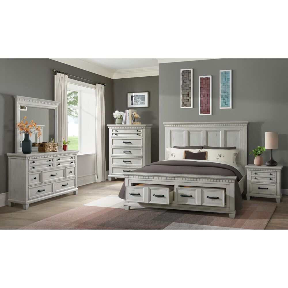 Mayberry Hill McCoy 3-Piece King Bedroom Set in Antique White, , large