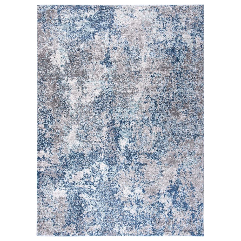 Safavieh Aston ASN710 3" x 5" Navy and Grey Area Rug, , large