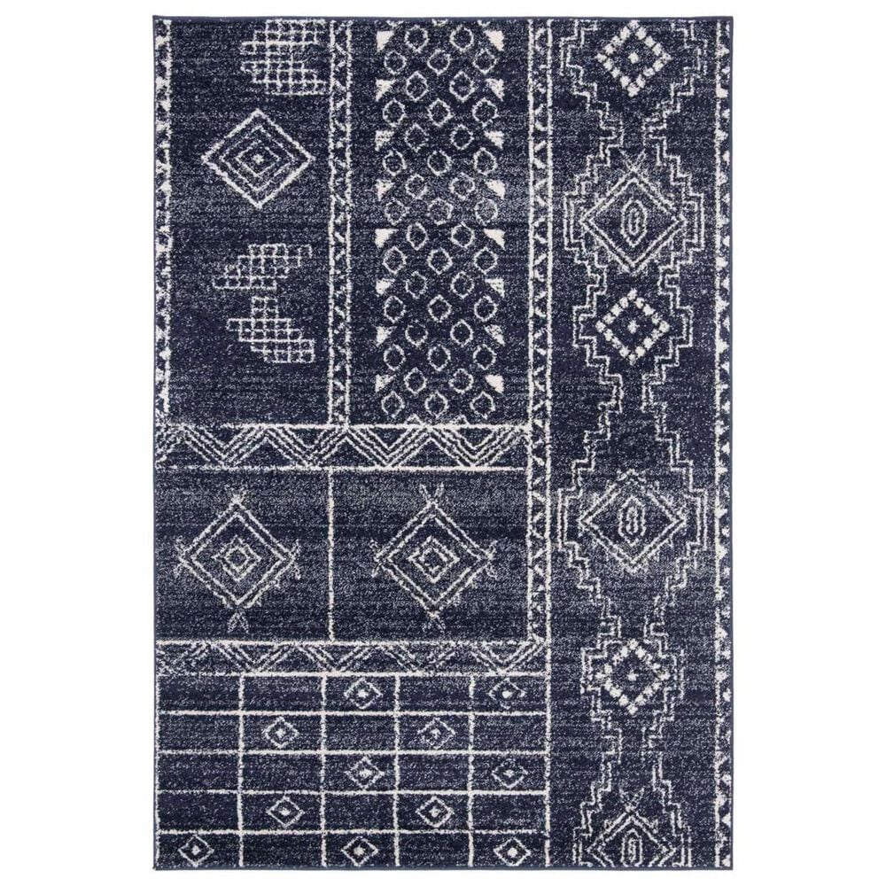 Safavieh Adirondack ADR206N 4" x 6" Navy and Silver Area Rug, , large