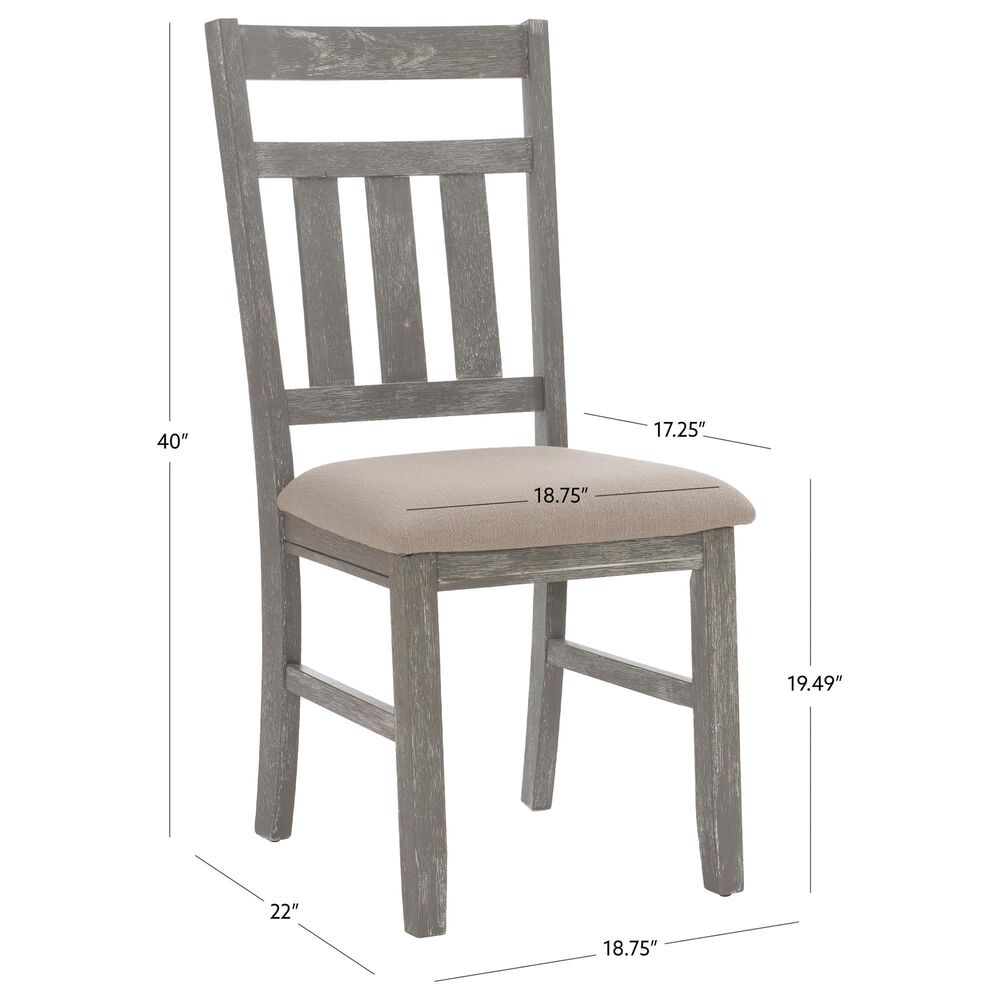 Linon Home Decor Turino Side Chair in Weathered Grey, , large