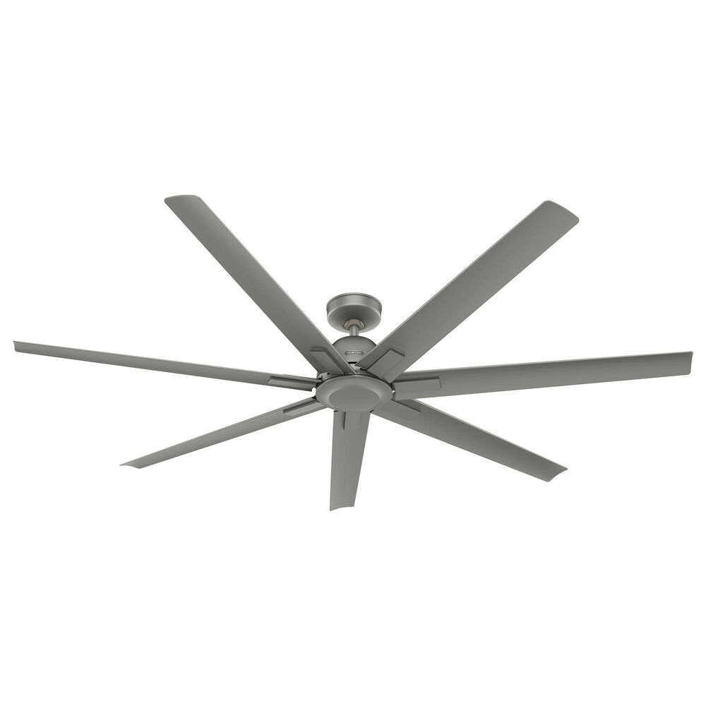 Hunter Downtown 72" Outdoor Ceiling Fan in Matte Silver, , large