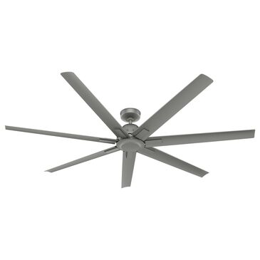 Hunter Downtown 72" Outdoor Ceiling Fan in Matte Silver, , large