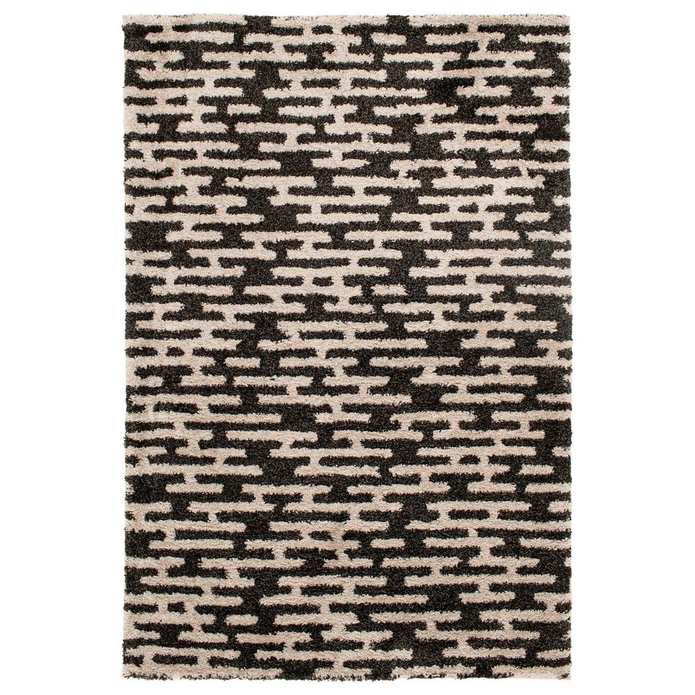 Central Oriental Tulsa Gordie 5" x 7"3" Iron and Nickel Area Rug, , large