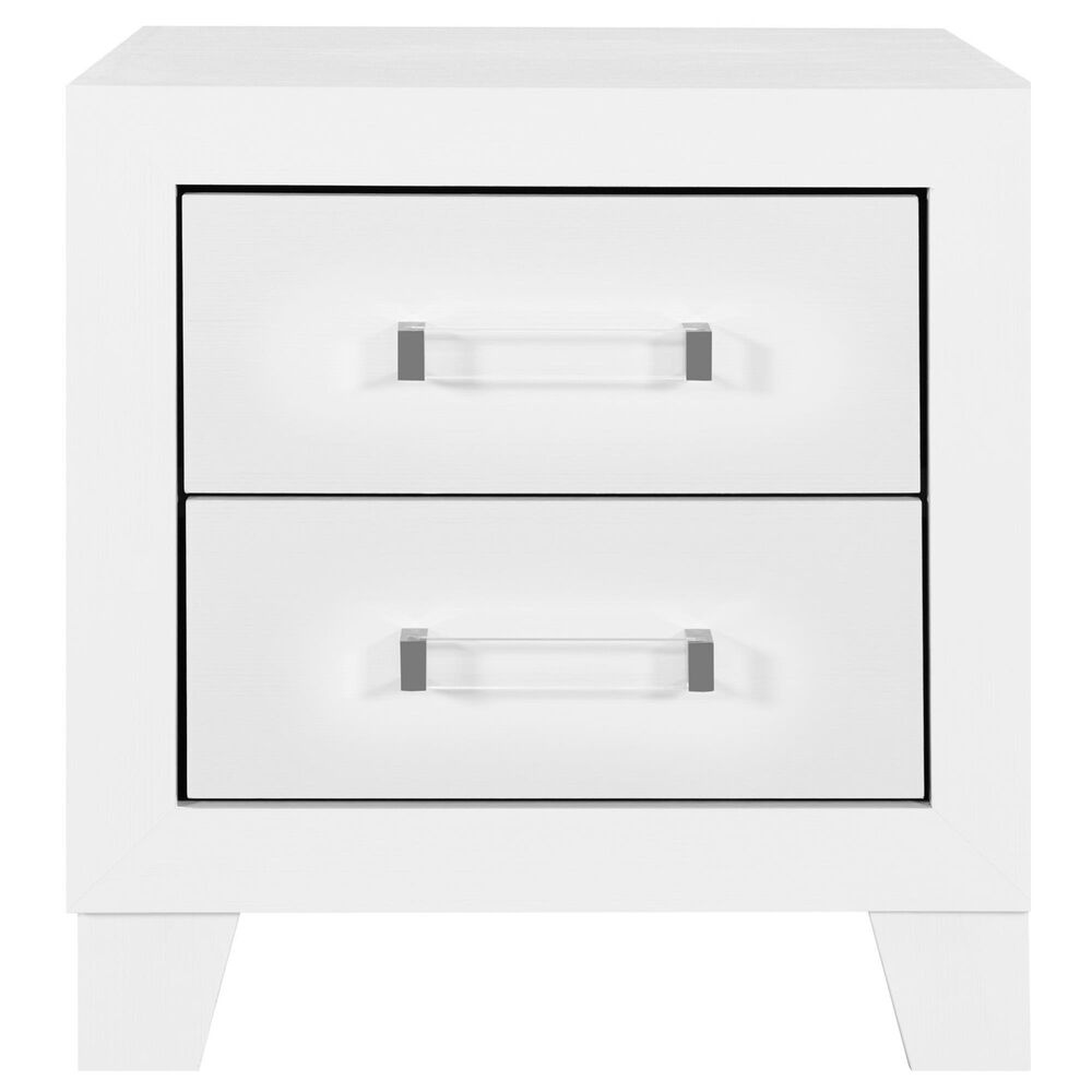 Global Furniture USA Luccia 2-Drawer Nightstand in White, , large