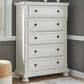 Ashley Robbinsdale 5 Drawer Double Knob Chest in Antique White, , large