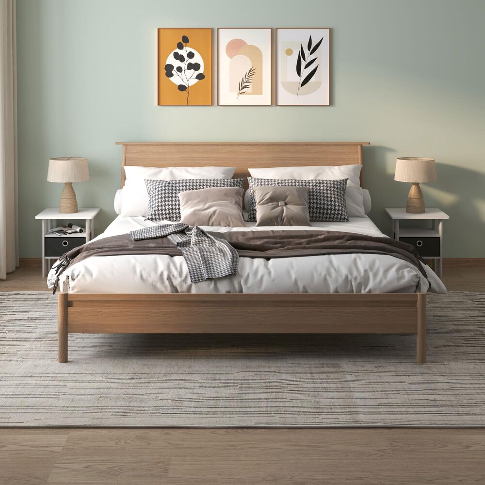 HOMLUX 1-Drawer End Table in White, , large