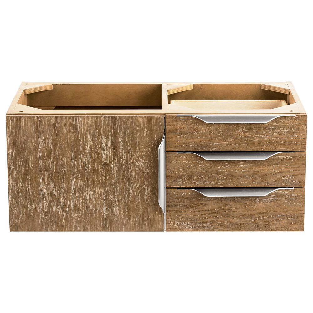 James Martin Mercer Island 36"" Single Bathroom Vanity Cabinet in Latte Oak with Brushed Nickel Hardware, , large