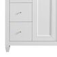 37B Claudine 48" Single Bathroom Vanity in Bright White with Glossy White Composite Stone Top and Backsplash, , large