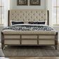 Belle Furnishings Americana Farmhouse Queen Sleigh Bed in Dusty Taupe, , large