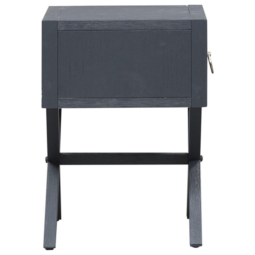 Belle Furnishings Midnight 1-Drawer Accent Table in Blue, , large