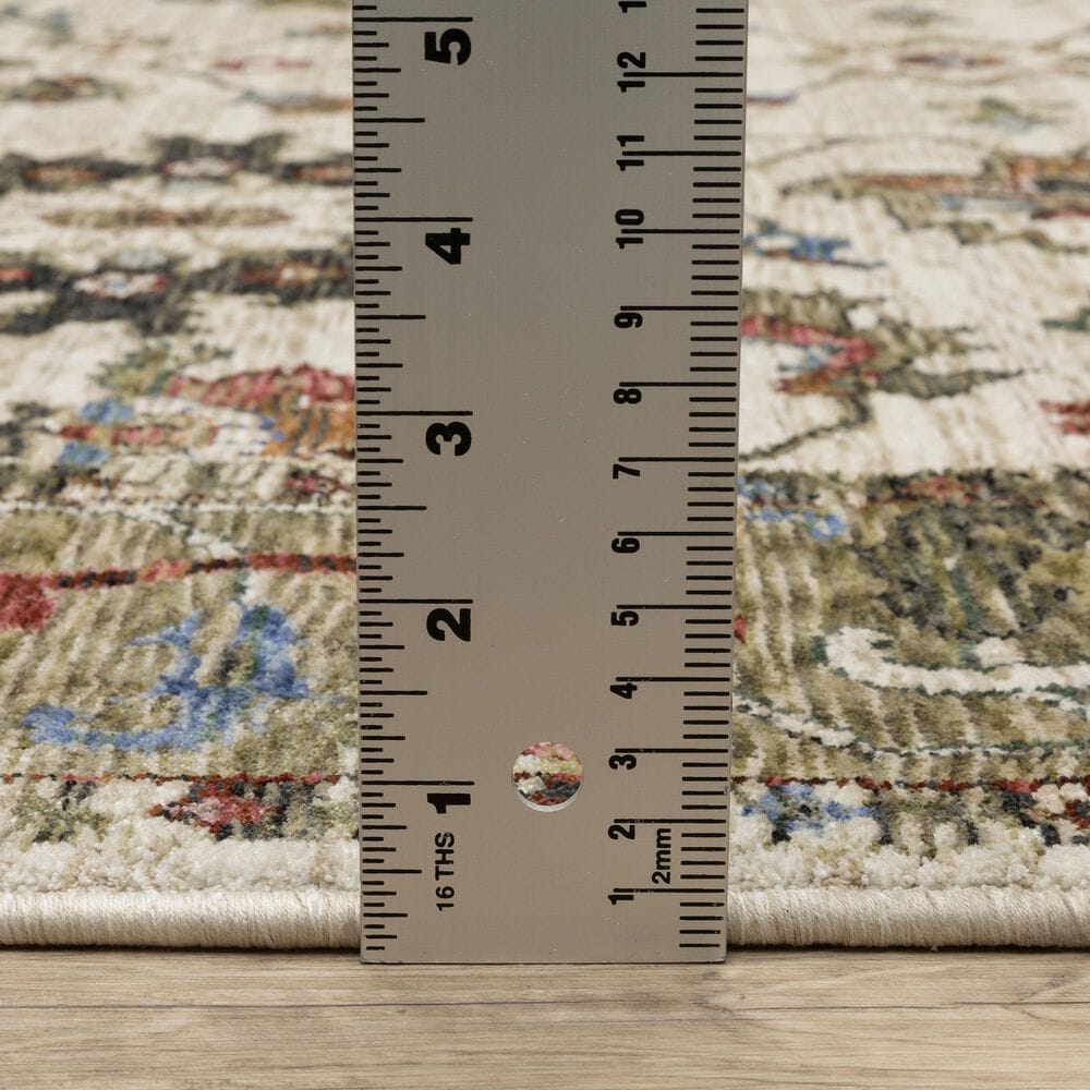 Oriental Weavers Hastings HA03W 2&#39;3&quot; x 7&#39;6&quot; Ivory Runner, , large