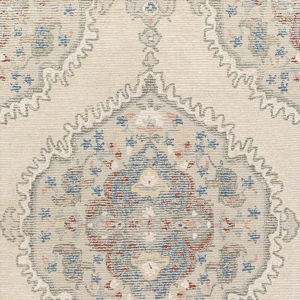 Surya Vivianne 2&#39; x 3&#39; Ivory, Dusty Sage, Brick Red and Dark Blue Area Rug, , large