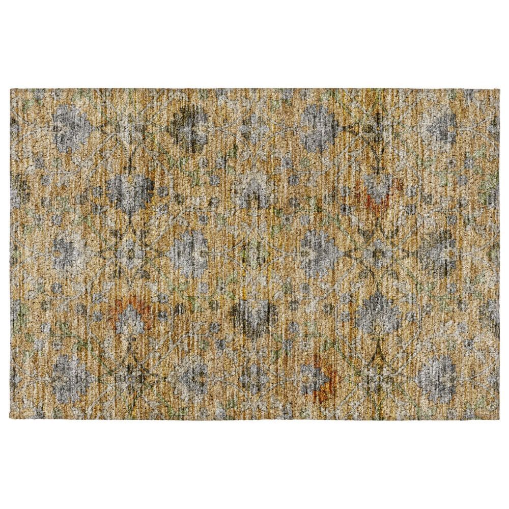 Dalyn Rug Company Silk Road Saffron, Gold, Copper, Gray, Olive and Fern 1"8" x 2"6" Area Rug, , large