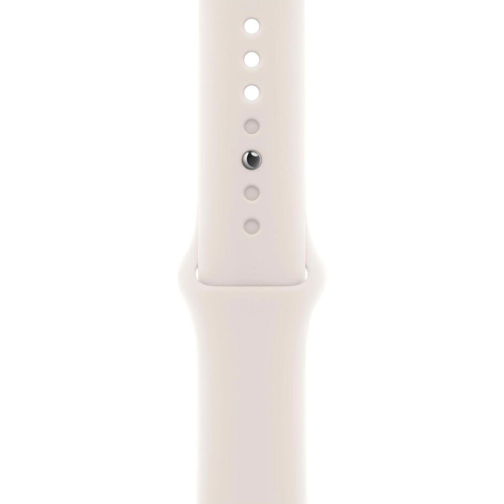 Apple Watch SE GPS + Cellular 44mm Starlight Aluminum Case with Starlight Sport Band - M/L, , large
